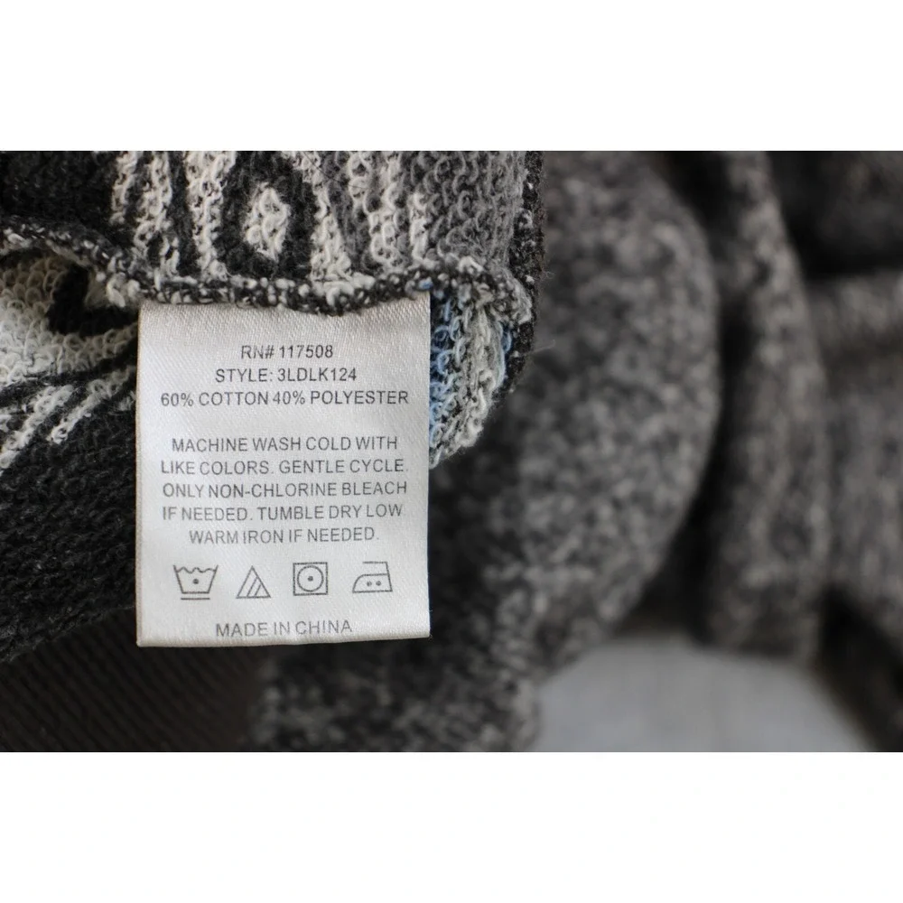 Levis Sweater Jacket Mens XL Gray Heathered Cotton Blend Hooded Button-Front
